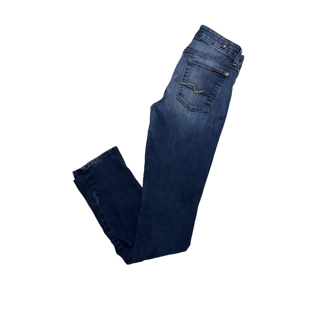 7 For All Mankind Kimmie Straight Leg Jeans Size 27 Women Blue 27 X 33